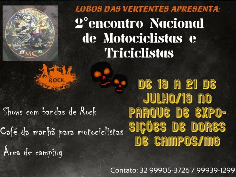 Evento 2° ENCONTRO NACIONAL DE MOTOCICLISTAS E TRICICLISTAS